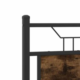 Berkfield Home Bed Frame without Mattress Smoked Oak 120x200 cm Engineered Wood in Brown - Size: Small Double - thumbnail 9