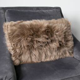 Native Natural Light Brown Long Hair Sheepskin Cushion 30x50cm - Size: 30x50 cm - thumbnail 1