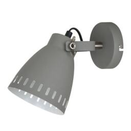 Netlighting Industrial & Retro Wall Lamp Satin Grey 1 Light with Grey Shade E27