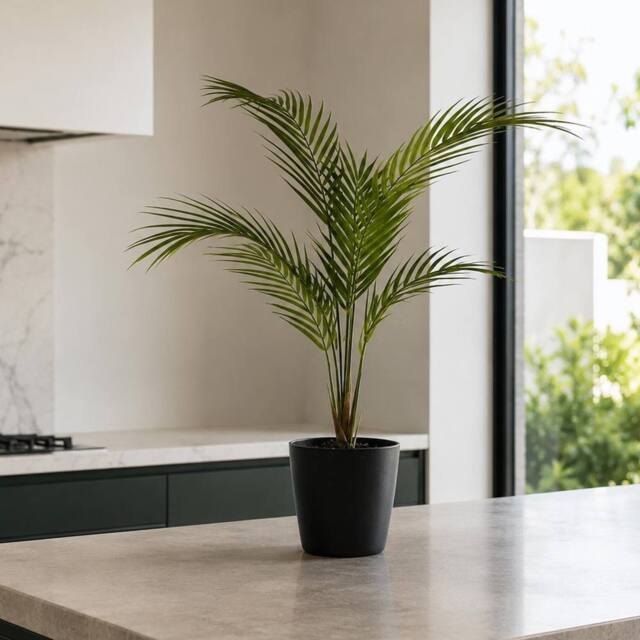 Leaf 70cm Artificial Areca Palm Tree Premium in Green - image 1