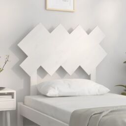 Berkfield Home Bed Headboard White 92x3x81 cm Solid Wood Pine - Size: 92 x 3 x 81 cm - thumbnail 3