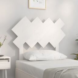 Berkfield Home Bed Headboard White 92x3x81 cm Solid Wood Pine - Size: 92 x 3 x 81 cm