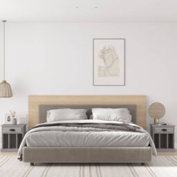Berkfield Home Bedside Cabinets 2 pcs Grey Sonoma 43x36x50 cm - Size: 43 x 36 x 50 cm - thumbnail 1