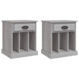 Berkfield Home Bedside Cabinets 2 pcs Grey Sonoma 43x36x50 cm - Size: 43 x 36 x 50 cm - thumbnail 2