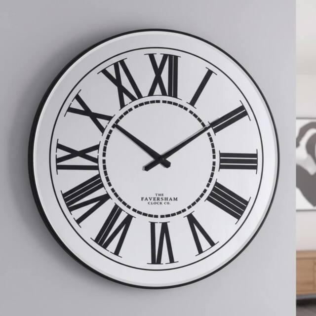 Garden Greatness Regency Roman Face Wall Clock in Black - Size: 1 Pack