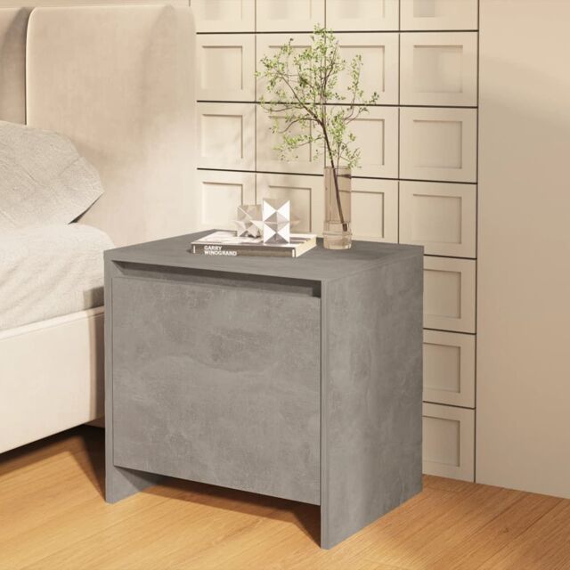 Berkfield Home Bedside Cabinet Concrete Grey 45x34x44.5 cm Engineered Wood - image 1