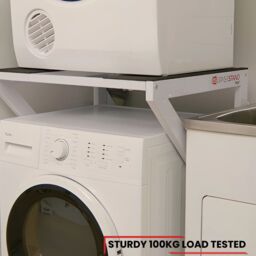 DS DRYERSTANDS Maxi, Universal Freestanding Tumble Dryer Stacking Kit, 100kg Heavy Duty Support, White - thumbnail 8