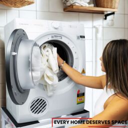 DS DRYERSTANDS Maxi, Universal Freestanding Tumble Dryer Stacking Kit, 100kg Heavy Duty Support, White - thumbnail 2