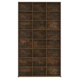 Berkfield Home CD Cabinet Smoked Oak 102x23x177.5 cm Engineered Wood in Brown - thumbnail 3