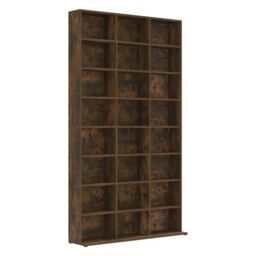 Berkfield Home CD Cabinet Smoked Oak 102x23x177.5 cm Engineered Wood in Brown - thumbnail 2