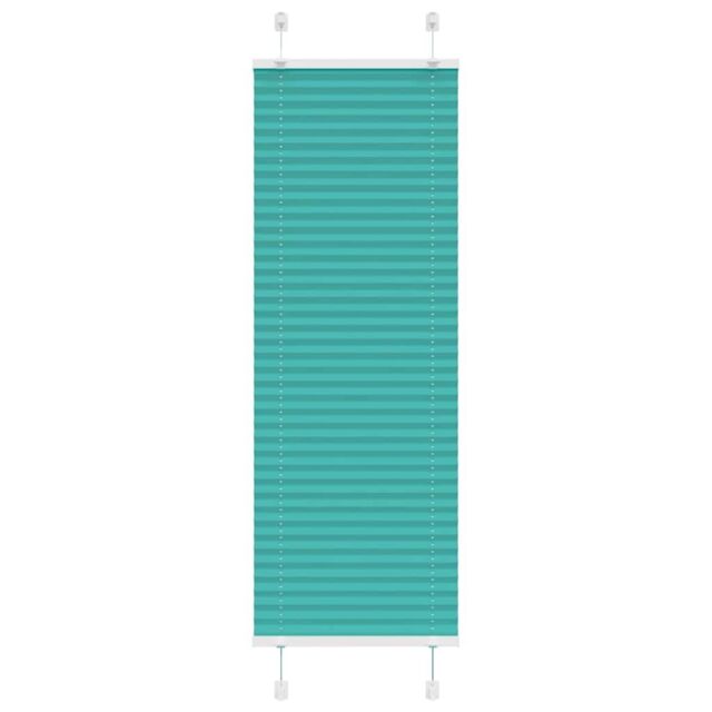 Berkfield Home Pleated Blind Petrol Green 45x150 cm Fabric Width 44.4 cm Polyester - image 1