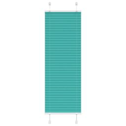Berkfield Home Pleated Blind Petrol Green 45x150 cm Fabric Width 44.4 cm Polyester - thumbnail 1