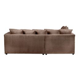 SquareBoxx Lennox Jumbo Cord Corner Sofa Left Hand Facing Chaise in Light Brown - thumbnail 3