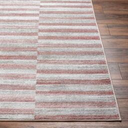 Livabliss San Francisco-Modern Pink Grey Green Burgundy Black Graphic Living Rug in Coral - Size: 200 cm x 275 cm - thumbnail 5