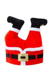 VFM e-Store Christmas Hat Santas Legs Novelty Hat X 1 61cm x 35cm Red - Size: 61 cm x 35 cm