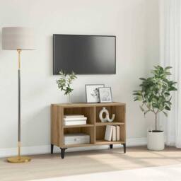 Berkfield Home TV Stand Artisan Oak Artisan Oak Engineered wood Medium TV Stand in Brown - thumbnail 2