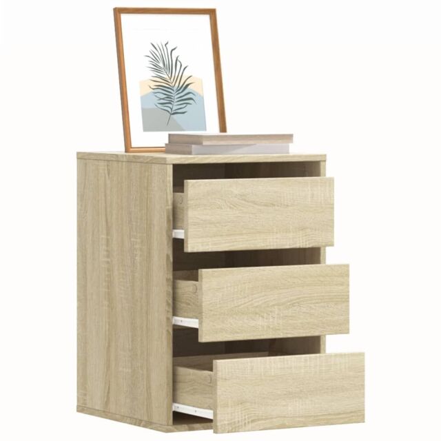 Berkfield Home Corner Chest of Drawers Sonoma Oak 40x41x58 cm Engineered Wood in Brown - Size: 40 x 41 x 58 cm - image 1