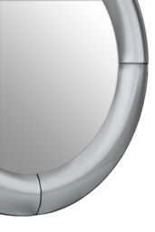 Orsina Silver Round Wall Mirror, Art Deco Style Decorative Mirror For Living Room, Hallway, Silver Frame Wall Mirror - thumbnail 5