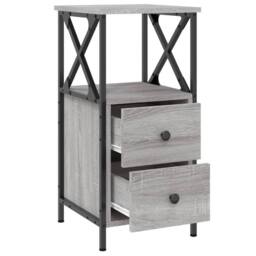 Berkfield Home Bedside Cabinet Grey Sonoma 34x35.5x70 cm Engineered Wood - thumbnail 5