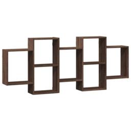Berkfield Home Wall Shelf Brown Oak 159x18x65 cm Engineered Wood - Size: 159 x 18 x 65 cm - thumbnail 1