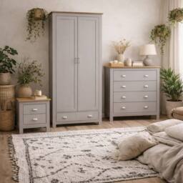 Wyld Haus Ballette Soft Grey & Oak Bedroom Furniture Set - thumbnail 1