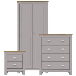 Wyld Haus Ballette Soft Grey & Oak Bedroom Furniture Set - thumbnail 2