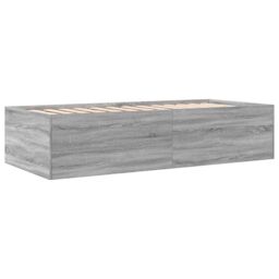 Berkfield Home Daybed with Drawers without Mattress Grey Sonoma 75x190 cm Small Single - thumbnail 6