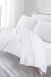The Linen Consultancy 'TLC 5 Star Hotel Concept' 500TC Cotton Sateen Flat Sheet in White - Size: Double Flat - thumbnail 1