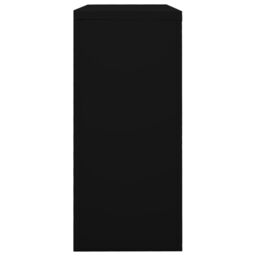 Berkfield Home Sliding Door Cabinet Black 90x40x90 cm Steel - Size: 90 x 40 x 90 cm - thumbnail 3