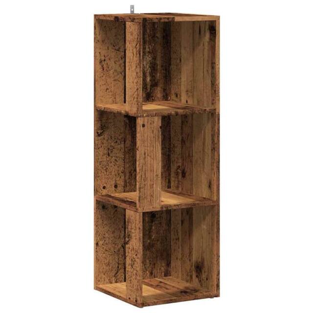 Berkfield Home Corner Cabinet Old Wood 33x33x100 cm Engineered Wood in Brown - Size: 33 x 33 x 100 cm - image 1