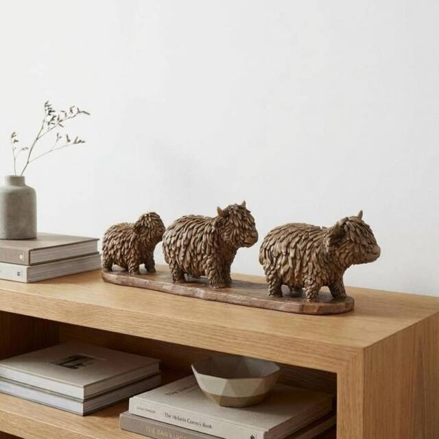 Garden Greatness Hughie Highland Cow Trio Ornament - Size: 1 Pack - image 1