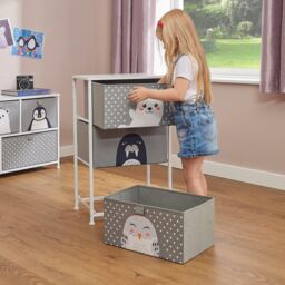 Liberty House Toys Arctic 3 Drawer Storage Chest in Grey - thumbnail 3