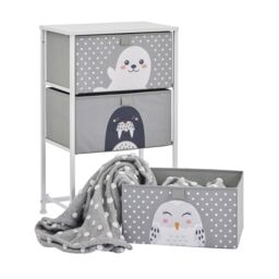 Liberty House Toys Arctic 3 Drawer Storage Chest in Grey - thumbnail 4