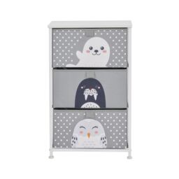 Liberty House Toys Arctic 3 Drawer Storage Chest in Grey - thumbnail 5