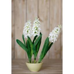 Lemon Pavilion Furniture and Decor Hyacinth (Single Stem Flower) - Plastic - Height 44 cm - White - thumbnail 4