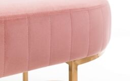 Ashfield Velvet Cushion Bench in Baby Pink - thumbnail 4