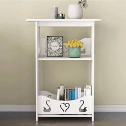 KORVIXA White Plastic 3 Tier Side Table - Size: 0.6m2 - thumbnail 5