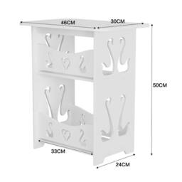 KORVIXA White Plastic 3 Tier Side Table - Size: 0.6m2 - thumbnail 2