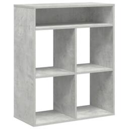 Berkfield Home Decorative Book Cabinet Concrete Grey 66x31x80 cm Engineered Wood - Size: 66 x 31 x 80 cm - thumbnail 3