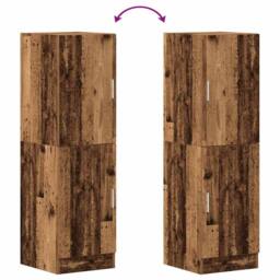 Berkfield Home Kitchen Cabinet Old Wood 38x41.5x131.5 cm Engineered Wood in Brown - thumbnail 8