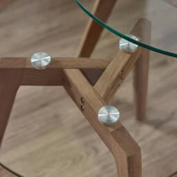 Cheshire Glenfinnan Nest of 2 Tables in Dark Brown & Clear - thumbnail 6