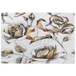 Benjamin Tate Design Golden Roses Designer Rug in Natural - Size: Large - thumbnail 1