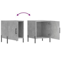 Berkfield Home Bedside Cabinet Concrete Grey 40x40x50 cm Engineered Wood - Size: 40 x 40 x 50 cm - thumbnail 9