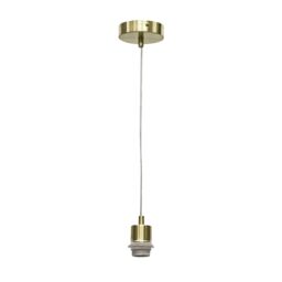 First Choice Lighting Carss - Satin Brass Ceiling Pendant Flex Suspension Kit for Shades in Gold