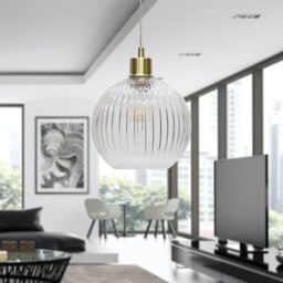First Choice Lighting Carss - Satin Brass Ceiling Pendant Flex Suspension Kit for Shades in Gold - thumbnail 3