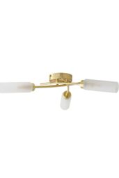 ValueLights Maya 3 Way Curved Cross Over Flush Ceiling Light with LED Bulb in Gold - thumbnail 7