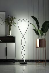 Living and Home Swirling LED Floor Lamp - thumbnail 1