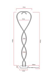 Living and Home Swirling LED Floor Lamp - thumbnail 4
