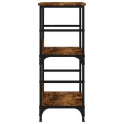 Berkfield Home Decorative Bookshelf Smoked Oak 50x33x82 cm Engineered Wood in Brown - Size: 50 x 33 x 82 cm - thumbnail 5