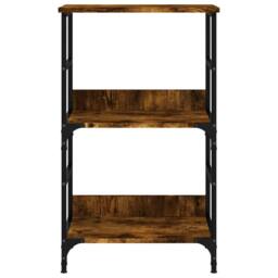 Berkfield Home Decorative Bookshelf Smoked Oak 50x33x82 cm Engineered Wood in Brown - Size: 50 x 33 x 82 cm - thumbnail 4